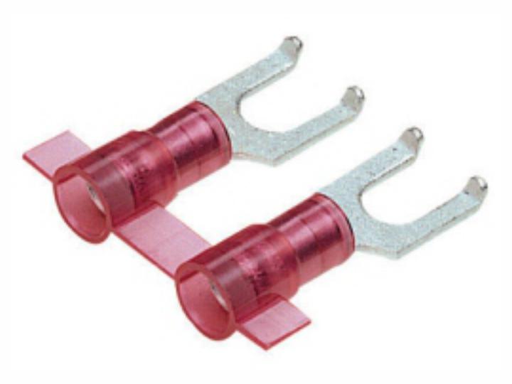 Flange Spade  Terminals-Nylon Insulated-Double crimp  Reel Fed